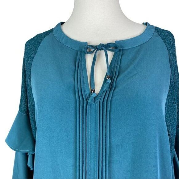 Halston Xl Blouse New With Tags Long Sleeve - Picture 2 of 7